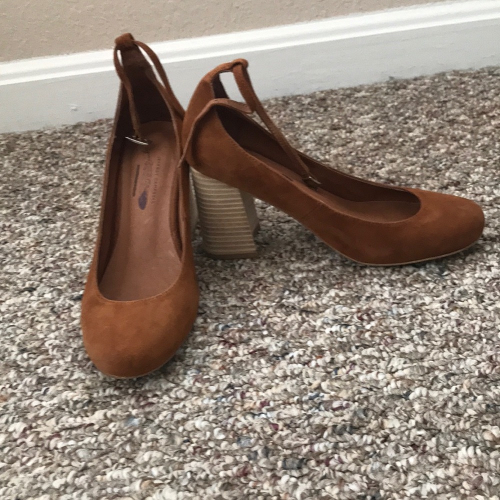 Jeffrey Campbell Cognac Suede Heels